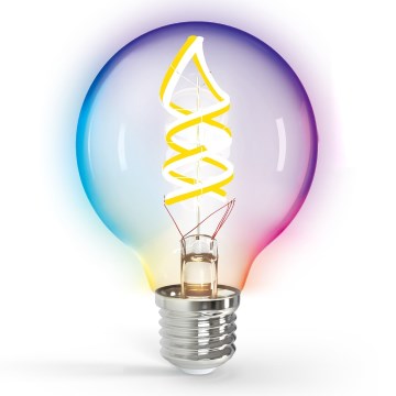 LED RGBW Himmennettävä polttimo FILAMENT MESH Älykäs G95 E27/4,9W/230V 2700K - Aigostar