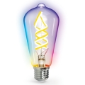 LED RGBW Himmennettävä polttimo FILAMENT MESH Älykäs ST64 E27/4,9W/230V 2700-6500K - Aigostar