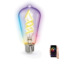 LED RGBW Himmennettävä polttimo FILAMENT ST64 E27/4,9W/230V 2700-6500K Wi-Fi - Aigostar