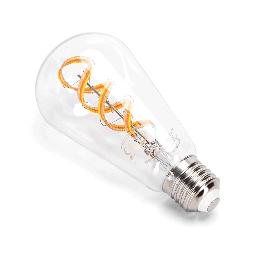 LED RGBW Himmennettävä polttimo FILAMENT ST64 E27/4,9W/230V 2700-6500K Wi-Fi - Aigostar