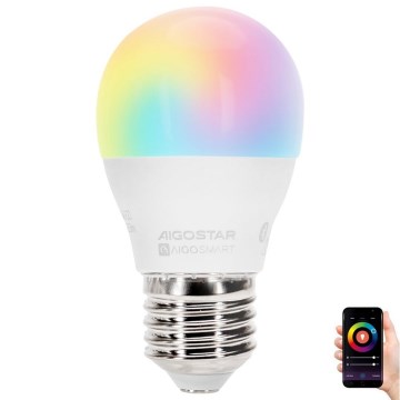 LED RGBW Himmennettävä polttimo G45 E27/6,5W/230V 2700-6500K - Aigostar
