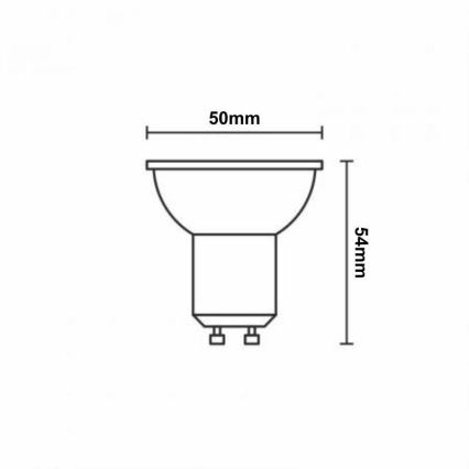 LED RGBW Himmennettävä polttimo GU10/4,5W/230V 2700-6500K Wi-Fi Tuya