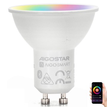 LED RGBW Himmennettävä polttimo GU10/4,9W/230V 2700-6500K - Aigostar
