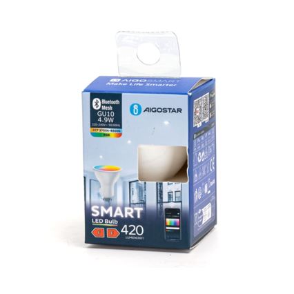 LED RGBW Himmennettävä polttimo GU10/4,9W/230V 2700-6500K - Aigostar
