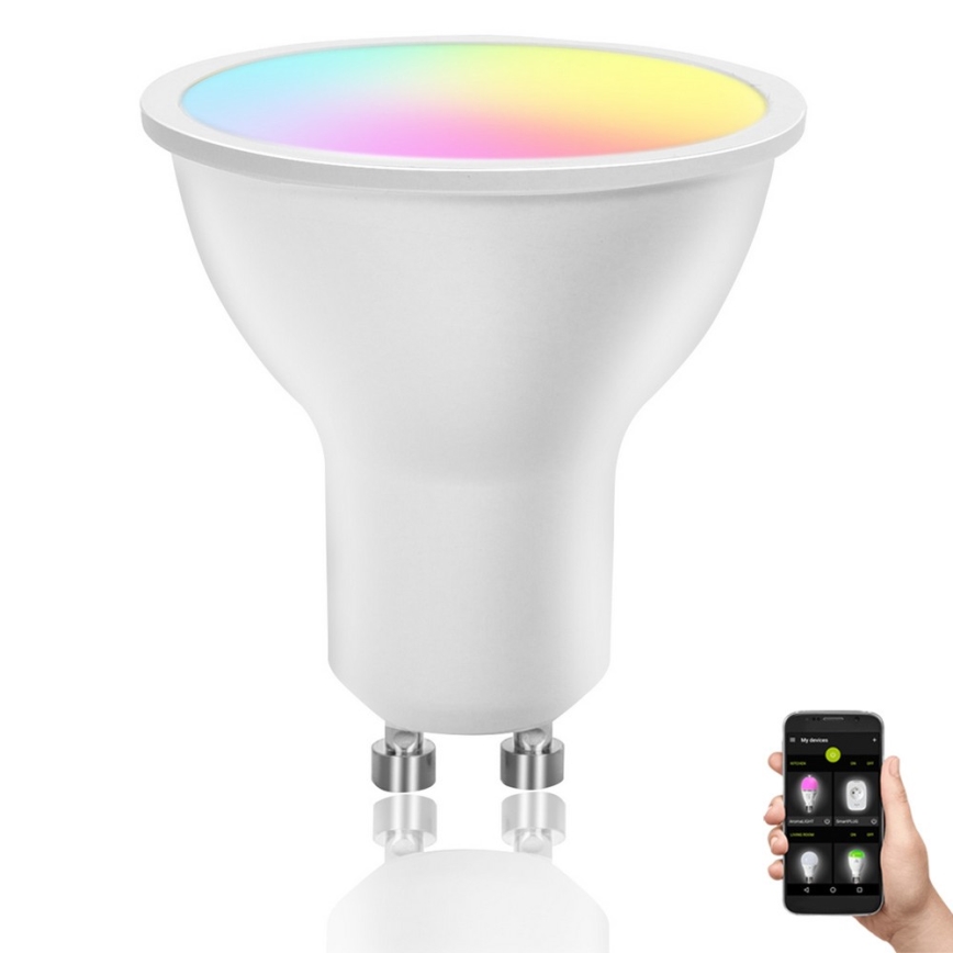 LED RGBW Himmennettävä polttimo GU10/6,5W/230V 2700-6500K Wi-Fi - Aigostar