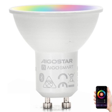 LED RGBW Himmennettävä polttimo MESH Älykäs GU10/6,5W/230V 2700-6500K - Aigostar