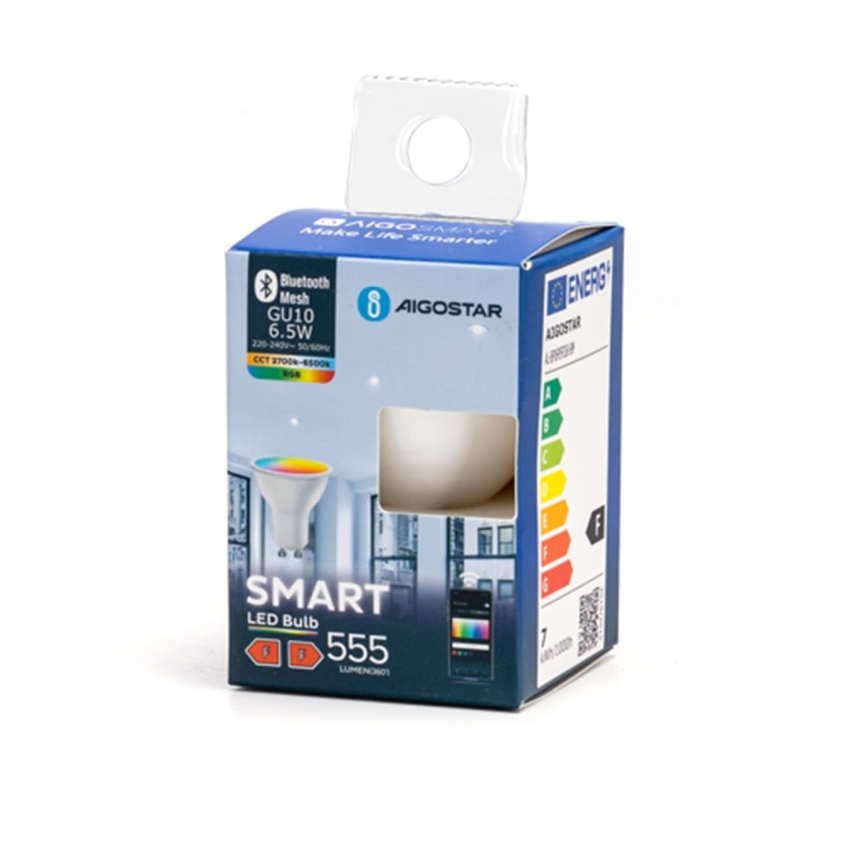 LED RGBW Himmennettävä polttimo MESH Älykäs GU10/6,5W/230V 2700-6500K - Aigostar