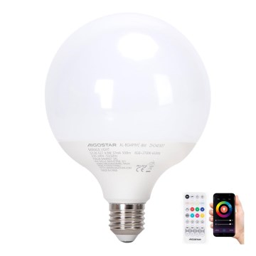 LED RGBW Himmennettävä polttimo MESH G120 E27/4,9W/230V 2700-6500K + kauko-ohjaus - Aigostar