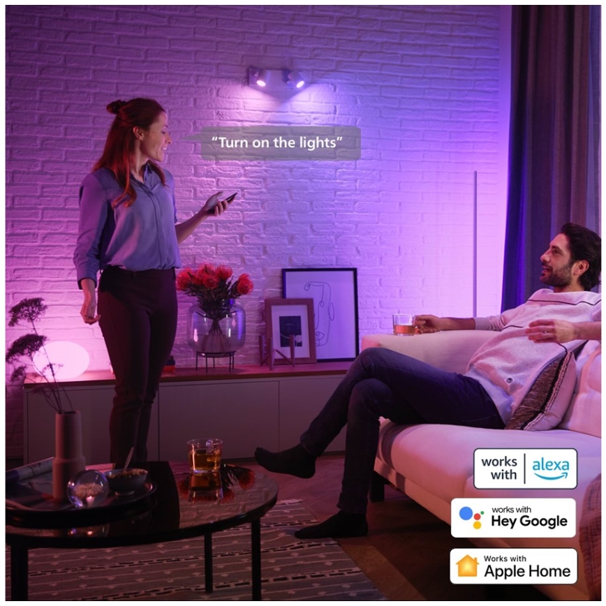 LED RGBW Himmennettävä polttimo Philips Hue White And Color Ambiance GU5,3/MR16/6,3W/12V 2000-6500K