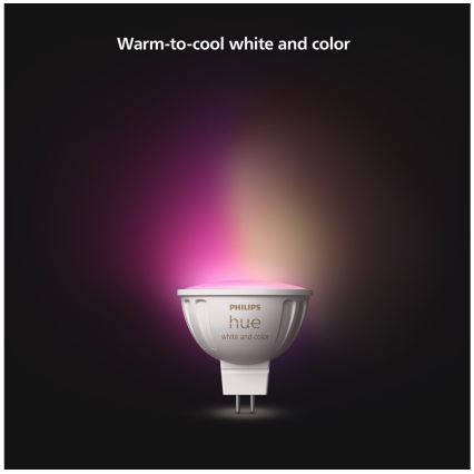 LED RGBW Himmennettävä polttimo Philips Hue White And Color Ambiance GU5,3/MR16/6,3W/12V 2000-6500K