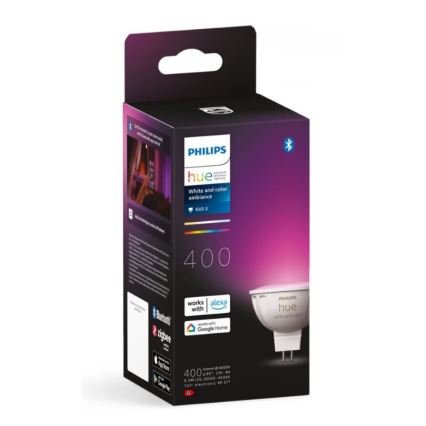LED RGBW Himmennettävä polttimo Philips Hue White And Color Ambiance GU5,3/MR16/6,3W/12V 2000-6500K