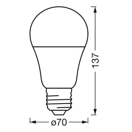 LED RGBW Himmennettävä polttimo SMART+ E27/14W/230V 2700-6500K Wi-Fi - Ledvance