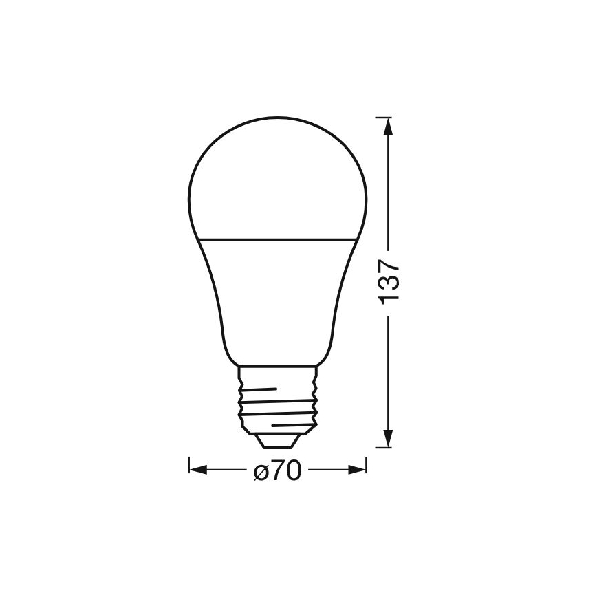 LED RGBW Himmennettävä polttimo SMART+ E27/14W/230V 2700-6500K Wi-Fi - Ledvance