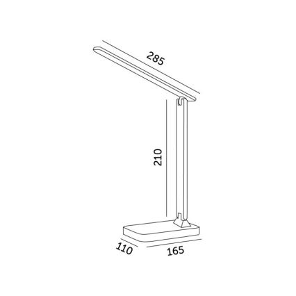 LED RGBW Himmennettävä pöytävalaisin NOBLITE LED/7W/5V 3000/4000/6500K musta