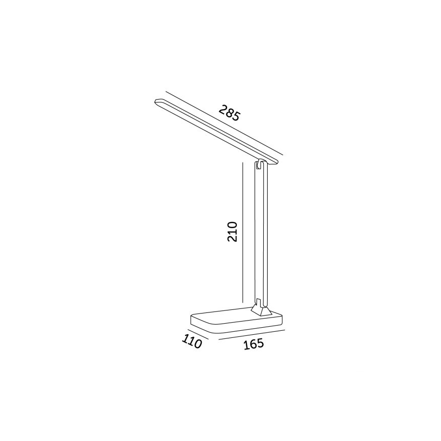 LED RGBW Himmennettävä pöytävalaisin NOBLITE LED/7W/5V 3000/4000/6500K musta