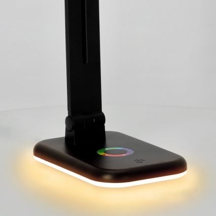 LED RGBW Himmennettävä pöytävalaisin NOBLITE LED/7W/5V 3000/4000/6500K musta