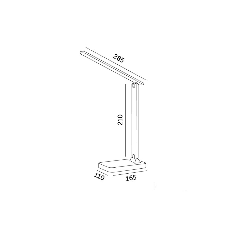 LED RGBW Himmennettävä pöytävalaisin NOBLITE LED/7W/5V 3000/4000/6500K musta