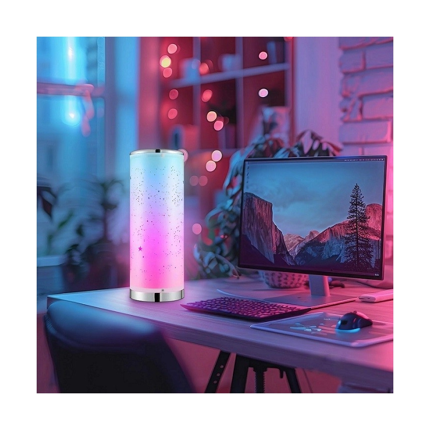 LED RGBW Himmennettävä pöytävalaisin STELLA MINI LED/5W/5V + kauko-ohjaus