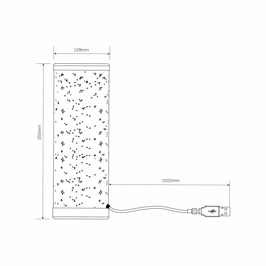 LED RGBW Himmennettävä pöytävalaisin STELLA MINI LED/5W/5V + kauko-ohjaus
