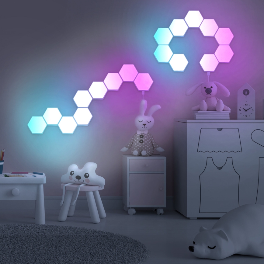 SETTI 9x LED RGBW Himmennettävä seinä koristeellinen valo MAYA LED/1W/230V + kauko-ohjaus