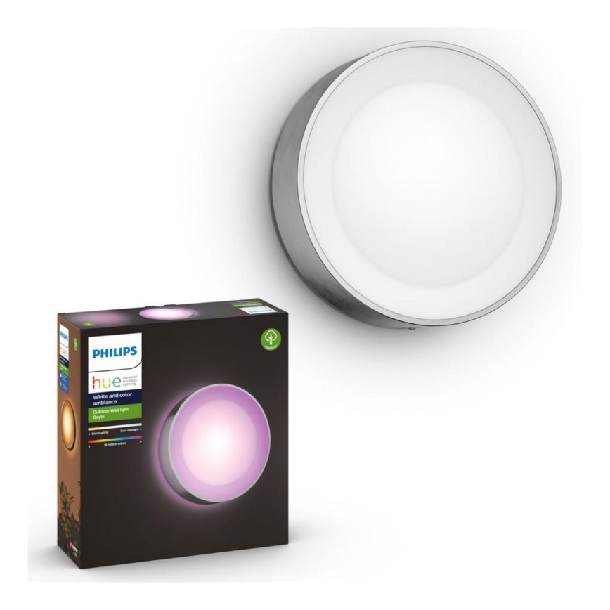 LED RGBW Himmennettävä ulkoseinävalaisin Hue DAYLO LED/15W/230V 2000-6500K IP44