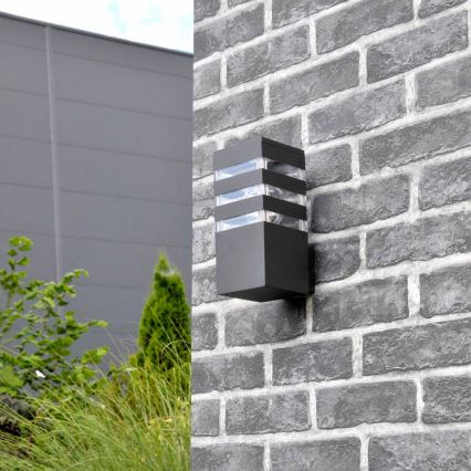 LED RGBW himmennettävä ulkoseinävalaisin TEKSAS 1xE27/12W/230V 2700-6500K Wi-Fi IP44 antrasiitti