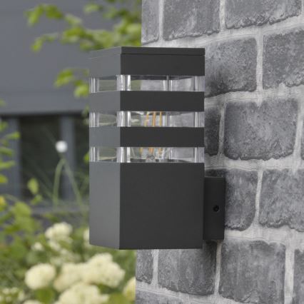 LED RGBW himmennettävä ulkoseinävalaisin TEKSAS 1xE27/12W/230V 2700-6500K Wi-Fi IP44 antrasiitti