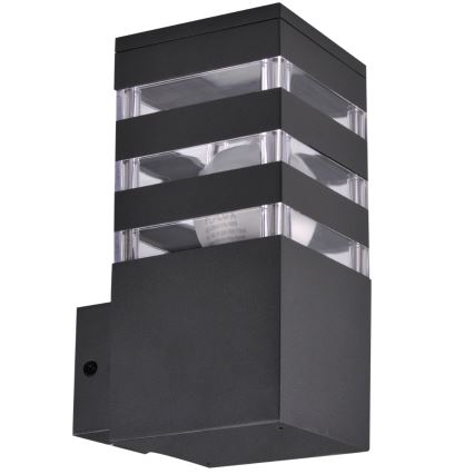 LED RGBW himmennettävä ulkoseinävalaisin TEKSAS 1xE27/12W/230V 2700-6500K Wi-Fi IP44 antrasiitti