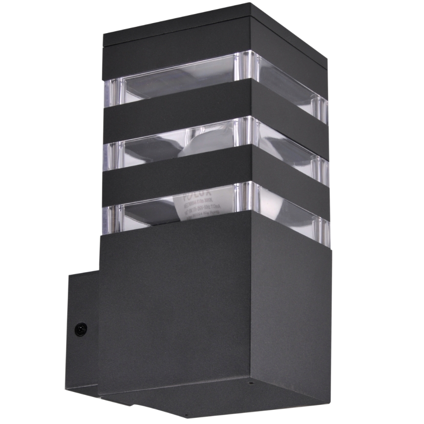 LED RGBW himmennettävä ulkoseinävalaisin TEKSAS 1xE27/12W/230V 2700-6500K Wi-Fi IP44 antrasiitti