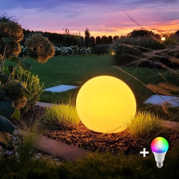 LED RGBW himmennettävä ulkovalaisin GLOBO 1xE27/9W/230V 2700-6500K Ø 40 cm IP44 Wi-Fi