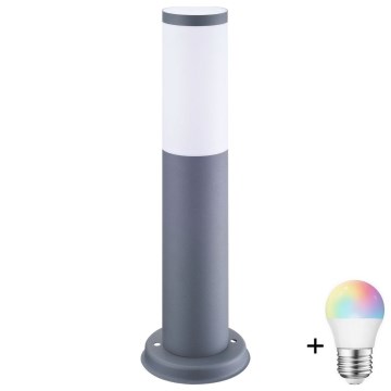 LED RGBW himmennettävä ulkovalaisin OSLO 1xE27/6,5W/230V 2700-6500K Wi-Fi 45 cm IP44 antrasiitti