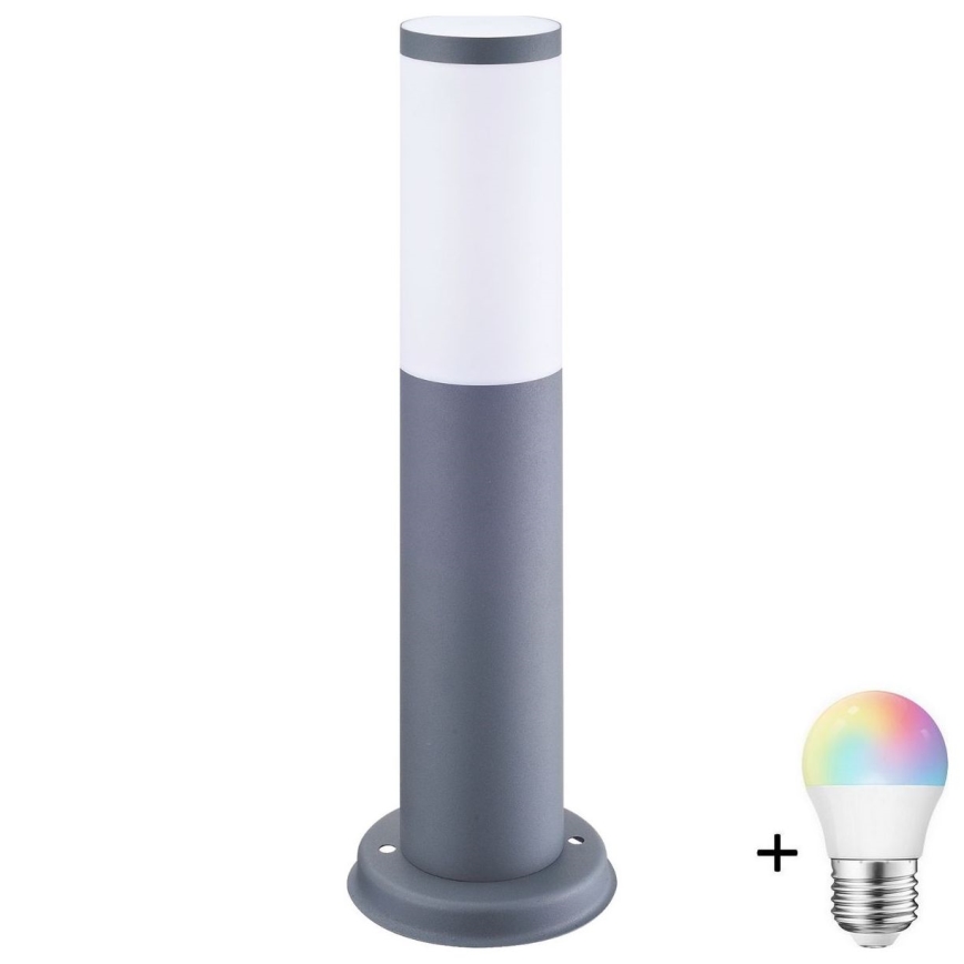 LED RGBW himmennettävä ulkovalaisin OSLO 1xE27/6,5W/230V 2700-6500K Wi-Fi 45 cm IP44 antrasiitti