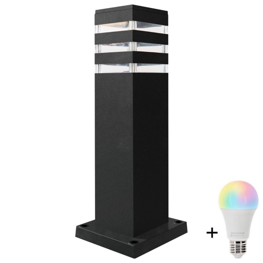 LED RGBW himmennettävä ulkovalaisin TEKSAS 1xE27/12W/230V 2700-6500K Wi-Fi 44 cm IP44 antrasiitti
