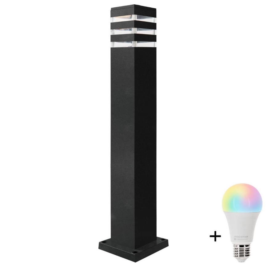 LED RGBW himmennettävä ulkovalaisin TEKSAS 1xE27/12W/230V 2700-6500K Wi-Fi 74 cm IP44 antrasiitti