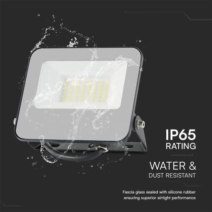 LED RGBW Himmennettävä valonheitin LED/30W/230V IP65 harmaa + kauko-ohjaus