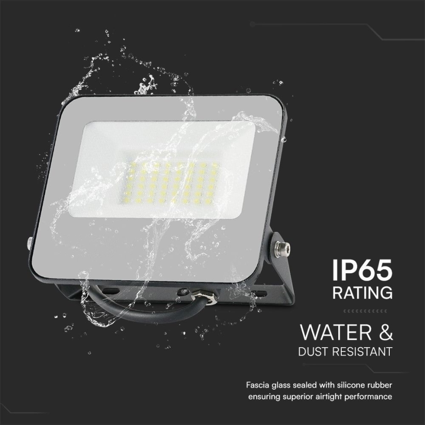 LED RGBW Himmennettävä valonheitin LED/30W/230V IP65 harmaa + kauko-ohjaus