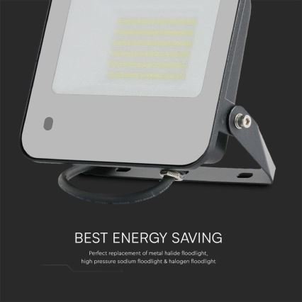 LED RGBW Himmennettävä valonheitin LED/50W/230V IP65 harmaa + kauko-ohjaus