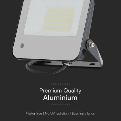 LED RGBW Himmennettävä valonheitin LED/50W/230V IP65 harmaa + kauko-ohjaus