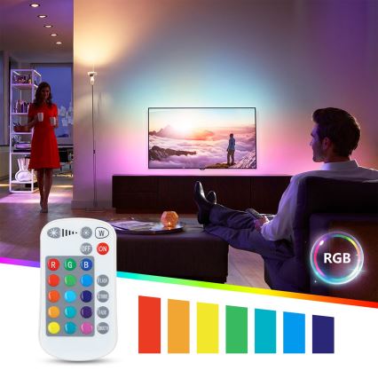 LED-RGBW-himmennyslamppu E27/8W/230V 3000K + kauko-ohjaus - Aigostar