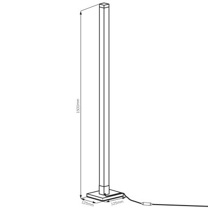 LED RGBW Himmennettävä lattiavalaisin MAGICAL LED/7W/230V + kauko-ohjaus