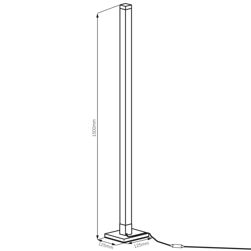 LED RGBW Himmennettävä lattiavalaisin MAGICAL LED/7W/230V + kauko-ohjaus