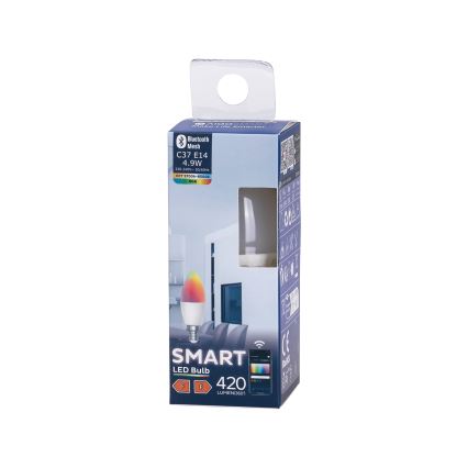 LED RGBW Himmennettävä polttimo C37 E14/4,9W/230V 2700-6500K - Aigostar