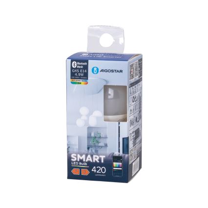 LED RGBW Himmennettävä polttimo G45 E14/4,9W/230V 2700-6500K - Aigostar