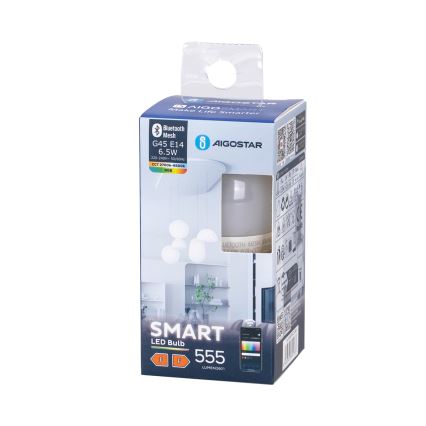 LED RGBW Himmennettävä polttimo G45 E14/6,5W/230V 2700-6500K - Aigostar