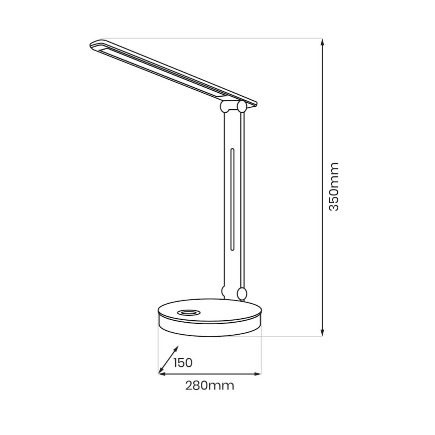 LED RGBW Pöytävalaisin BRUNO LED/5W/5V 3000/4500/6000K musta
