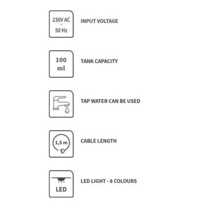 LED RGBW Tuoksudiffuuseri LED/8W/230V 100 ml pöllö