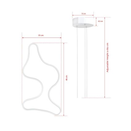 LED Riippuvalaisin ARTISAN LED/36W/230V 6500K Valkoinen