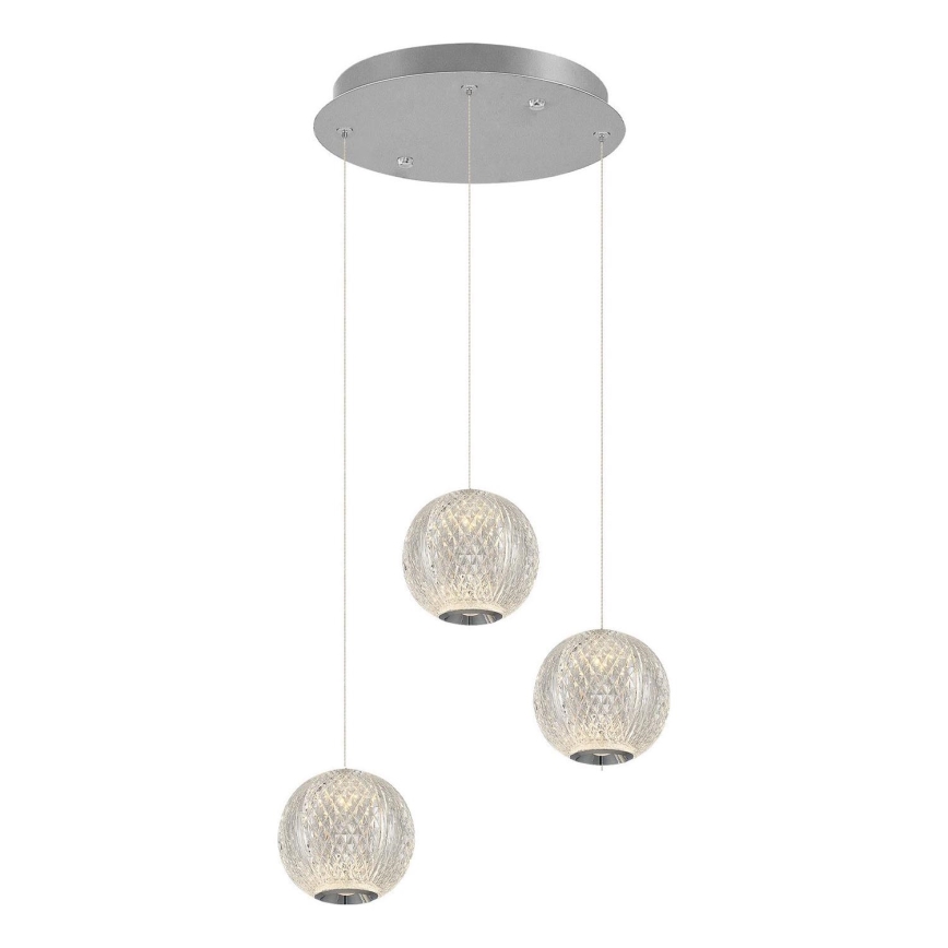 LED Riippuvalaisin CREMONA 3xLED/5W/230V 3000K matt kromi