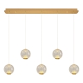 LED Riippuvalaisin CREMONA 5xLED/5W/230V 3000K kultaa