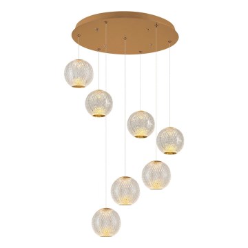 LED-riippuvalaisin CREMONA 7xLED/5W/230V 3000K kulta